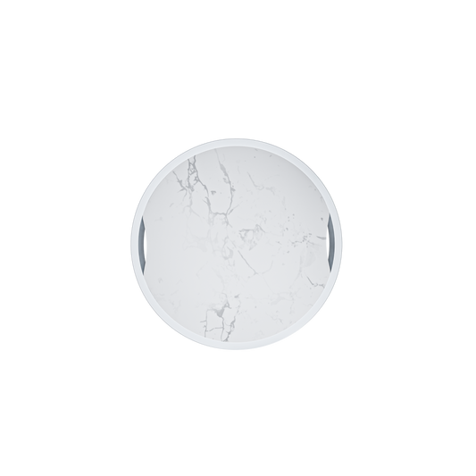 Sphere Marble Top · Brushed Silver